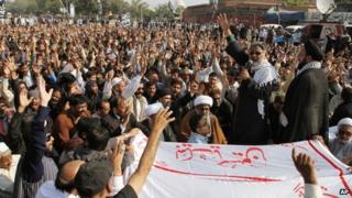 Shias condemn Tuesday's killings of cleric Deedar Ali Jalbani and his guard by gunmen