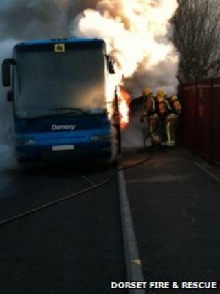 School bus fire