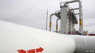 Gas storage facility in Mryn, north of Kiev. Nov 2013