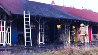 Beach chalet fire in Scarborough