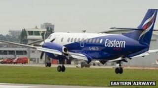 Eastern Airways plane landing at Southampton Airport