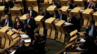 Scottish Parliament during FMQs