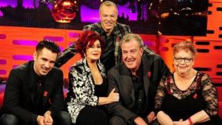Graham Norton with his guests on the 29 November - Colin Farrell, Sharon Osbourne, Jeremy Clarkson and Jo Brand