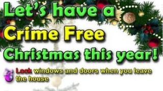 Appeal poster for 'crime free Christmas'
