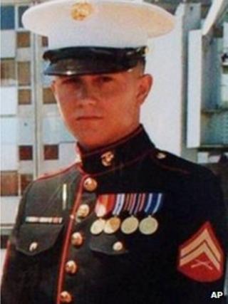 An undated photo of Marine Sgt Brian LaLoup