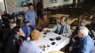 File photo: A group of elderly people in China