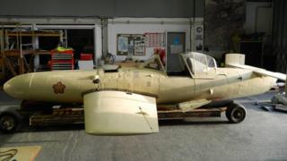 A rare Japanese kamikaze aircraft, an Ohka 2
