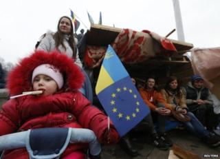 Protesters in Kiev, 13 December