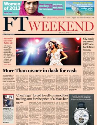 Financial Times front page 14/12/13