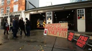 Firefighters strike at Euston