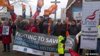 Portsmouth ship-building march and rally