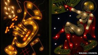 Walsall illuminations light boards
