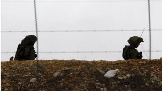 Israeli soldiers near border with Lebanon