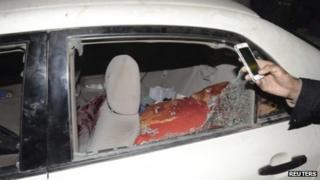 Car in which cleric was travelling