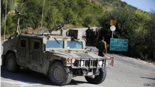 Israeli troops near Rosh Hanikra border crossing with Lebanon (16/12/13)