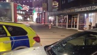 Scene of the police operation in Belfast