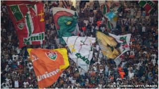 Fluminense football club fans in Rio de Janeiro