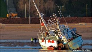 The beached Grenaa Star