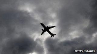 stormy sky aeroplane