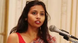 Devyani Khobragade attends a Rutgers University event at India's Consulate General in New York, June 19, 2013