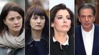 Elisabetta Grillo, Francesca Grillo, Nigella Lawson and Charles Saatchi
