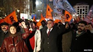 Protesters demonstrate against Prime Minister Tayyip Erdogan, and demand his resignation over the corruption inquiry, December 18th 2013