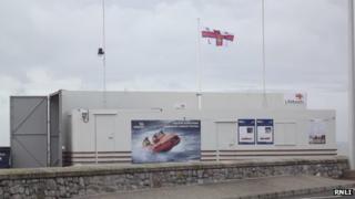 The finished temporary lifeboat station