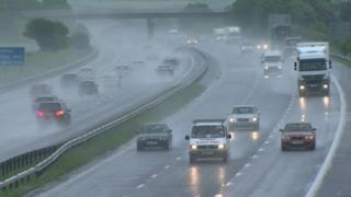 Disruption to roads due to bad weather in Cardiff