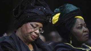 Graca Machel at Nelson Mandela's funeral on 15 December