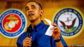 US President Barack Obama in Hawaii. Photo: 25 December 2013
