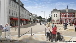 Architect's impression of what St Aubin should look like after the project