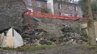 Collapsed road