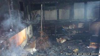 Conservatory destroyed by fire