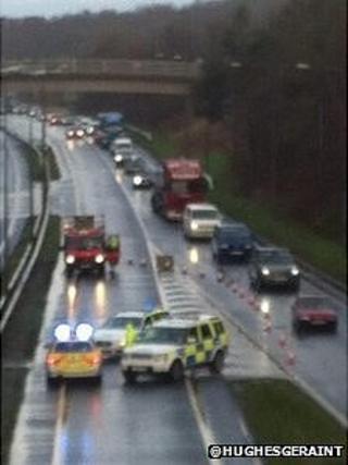road closure on the A483