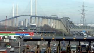 The QEII bridge at the Dartford crossing