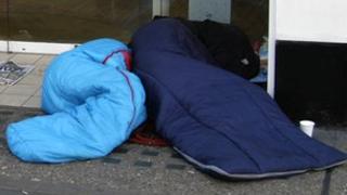 People sleeping rough in London