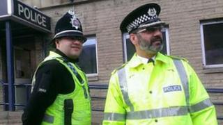 DCC Jawaid Akhtar with his son PC Mohsin Akhtar
