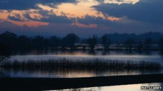 Flooded fields near Upton upon Severn