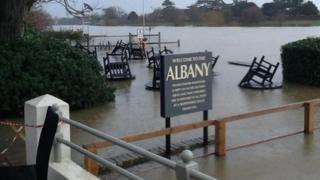 The Albany pub at Thames Ditton, Surrey