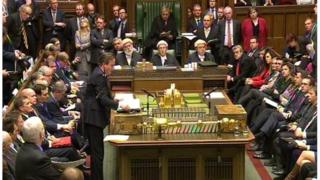 David Cameron addressing MPs