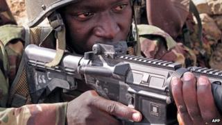 Kenyan soldier in Somalia (file photo)
