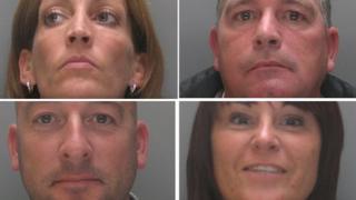 From top left to right: Lisa Margaret Hansen, Christopher Hansen, Brendan Derek Spencer-Whalley, Nicola Jane Spencer-Whalley