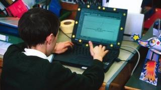 Boy with laptop