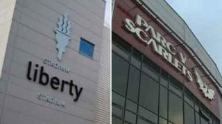 Liberty Stadium and Parc y Scarlets