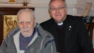 Norman Machin and Father Colin Hewitt