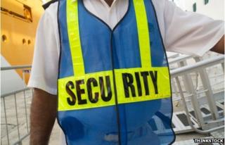 An airport security guard
