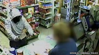 Petrol station robbery CCTV image