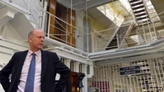 Justice Secretary Chris Grayling at Pentonville Prison