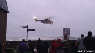 Helicopter at the scene