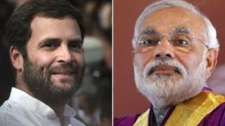 Rahul Gandhi (left) and Narendra Modi often criticise each other's policy on governance and economy